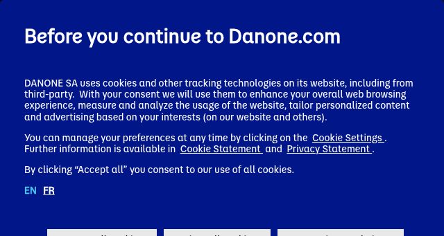 Screenshot of danone.com