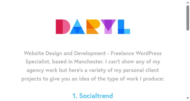 Screenshot of darylbrunsden.co.uk