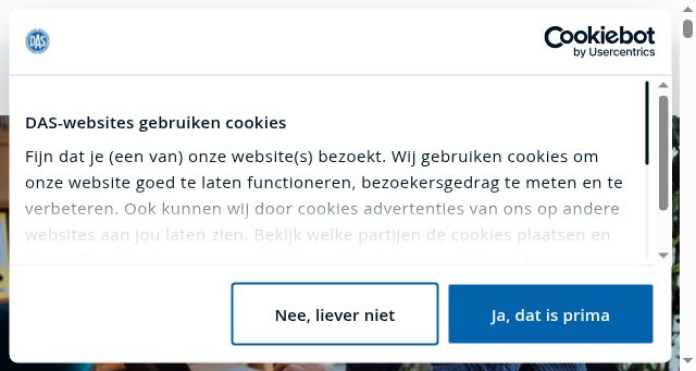 Screenshot of das.nl