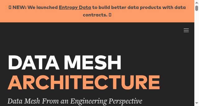Screenshot of datamesh-architecture.com