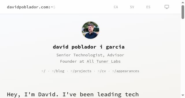 Screenshot of davidpoblador.com