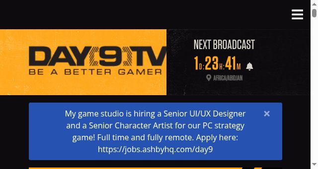 Screenshot of day9.tv