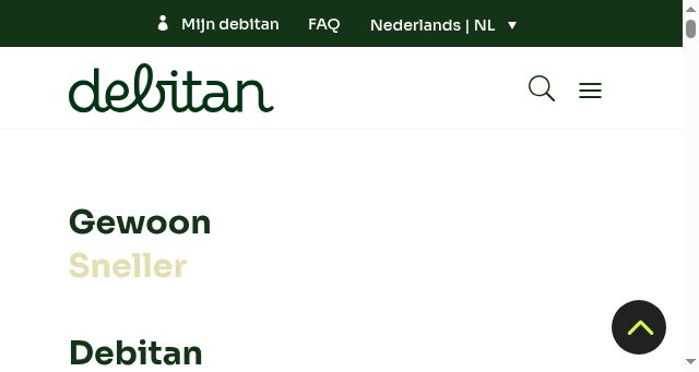 Screenshot of debitan.nl
