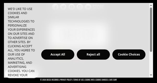 Screenshot of decca.com