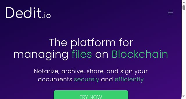 Screenshot of dedit.io