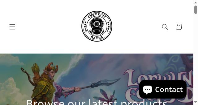 Screenshot of deepdivegamesathens.store