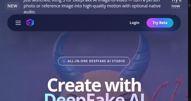 Screenshot of deepfakeai.pro
