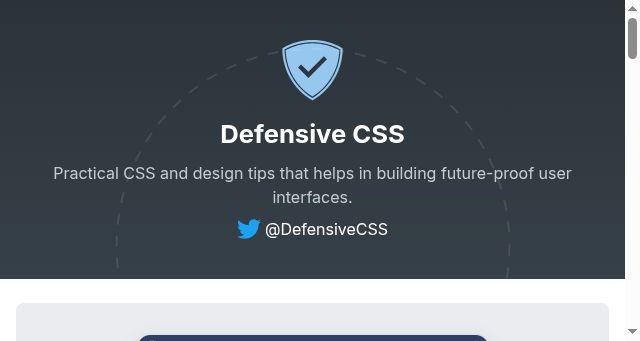 Screenshot of defensivecss.dev