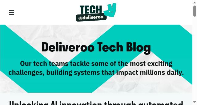 Screenshot of deliveroo.engineering