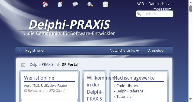 Screenshot of delphipraxis.net
