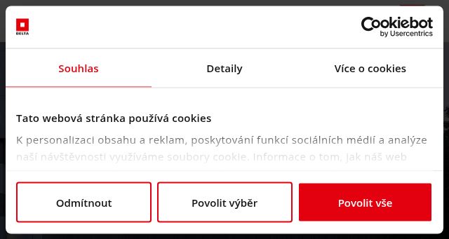 Screenshot of delta-group.cz