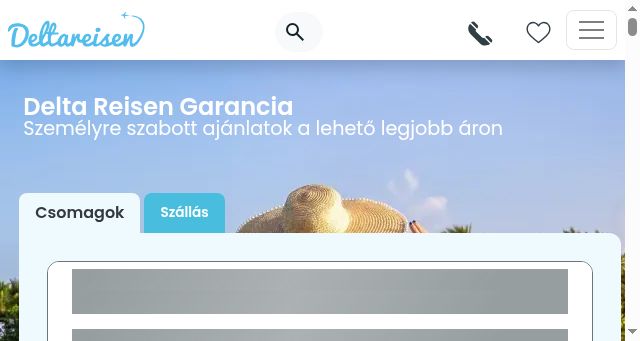 Screenshot of deltareisen.hu