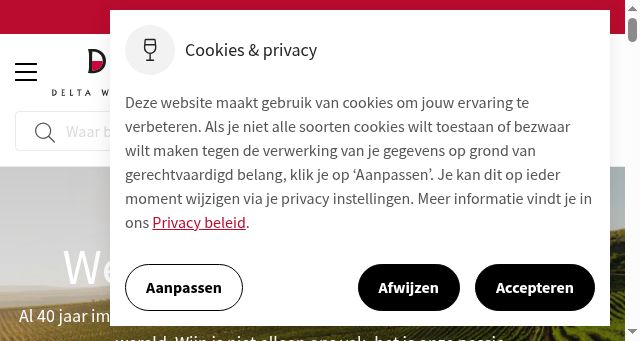 Screenshot of deltawines.eu