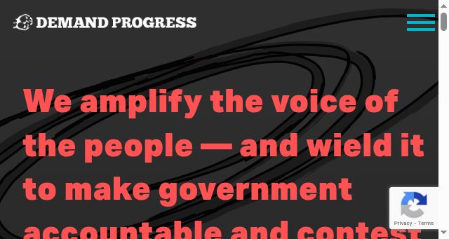 Screenshot of demandprogress.org