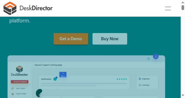 Screenshot of deskdirector.com