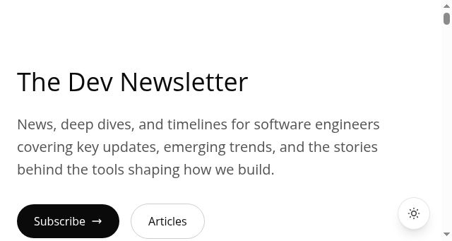 Screenshot of devnewsletter.com