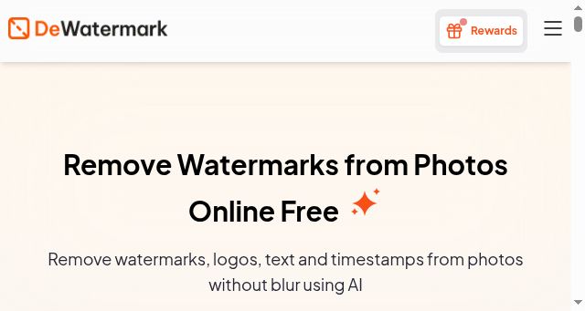 Screenshot of dewatermark.ai