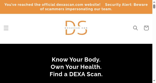Screenshot of dexascan.com