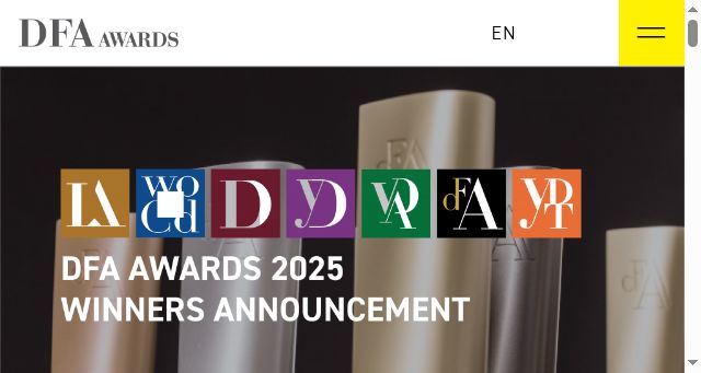Screenshot of dfaawards.com