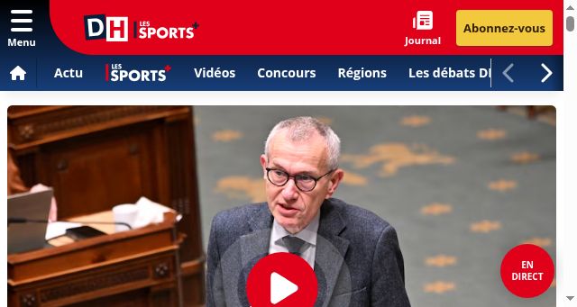 Screenshot of dhnet.be