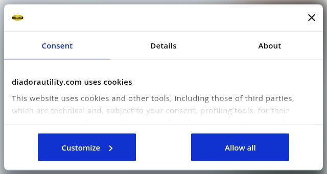 Screenshot of diadorautility.com