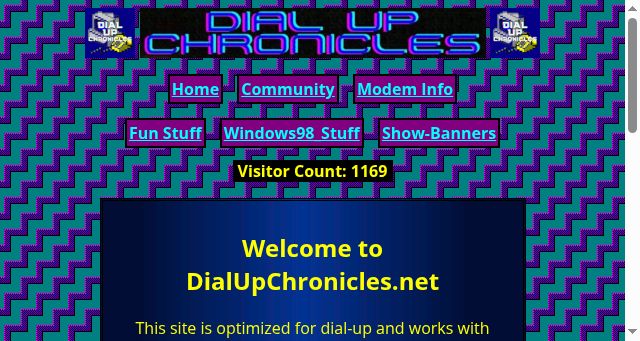 Screenshot of dialupchronicles.net