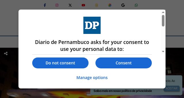 Screenshot of diariodepernambuco.com.br