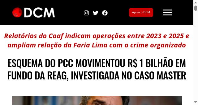 Screenshot of diariodocentrodomundo.com.br