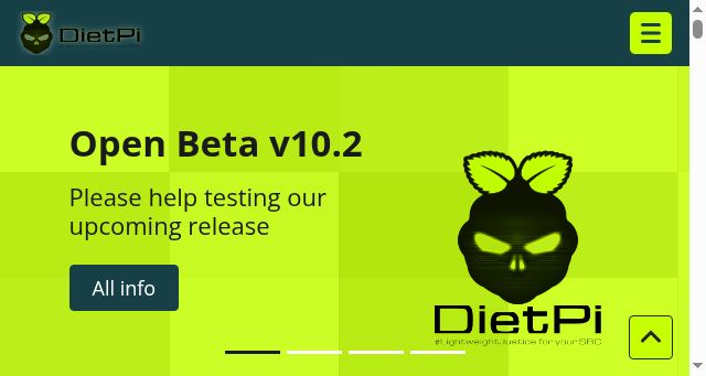 Screenshot of dietpi.com