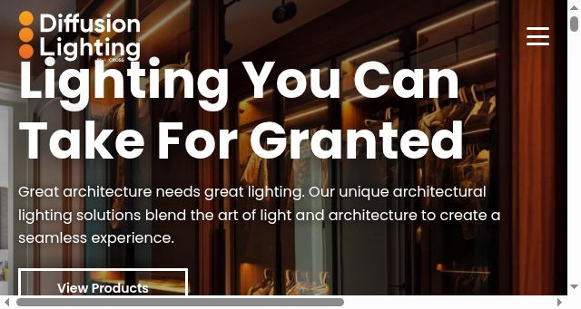 Screenshot of diffusionlighting.com