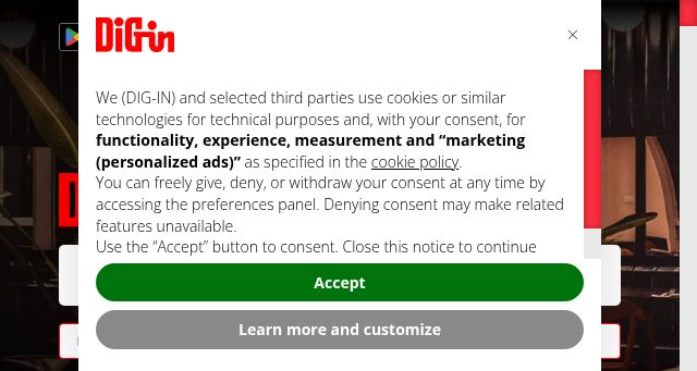 Screenshot of dig-in.pt