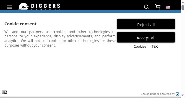 Screenshot of diggersfactory.com