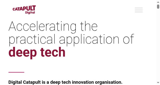 Screenshot of digicatapult.org.uk