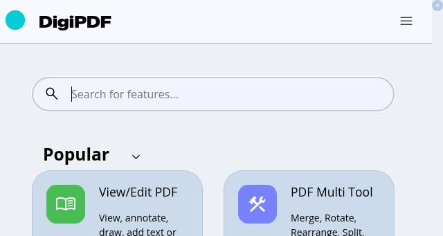 Screenshot of digipdf.app