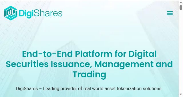 Screenshot of digishares.io