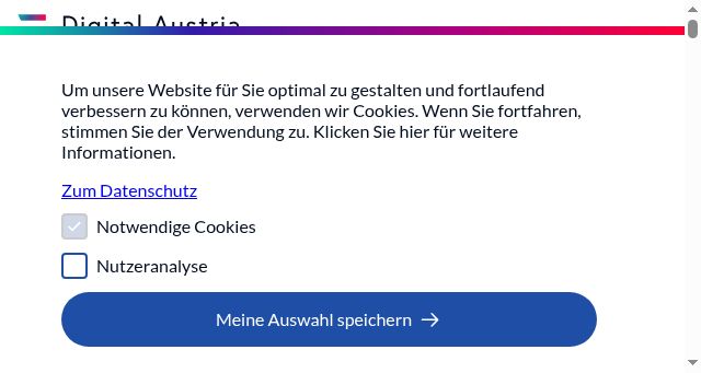 Screenshot of digitalaustria.gv.at