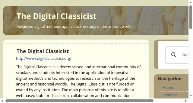 Screenshot of digitalclassicist.org