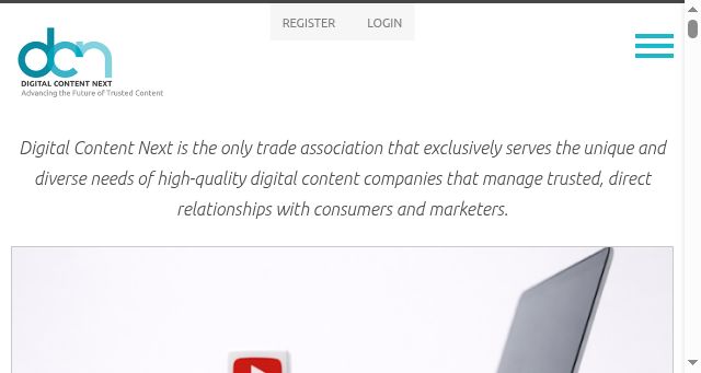 Screenshot of digitalcontentnext.org