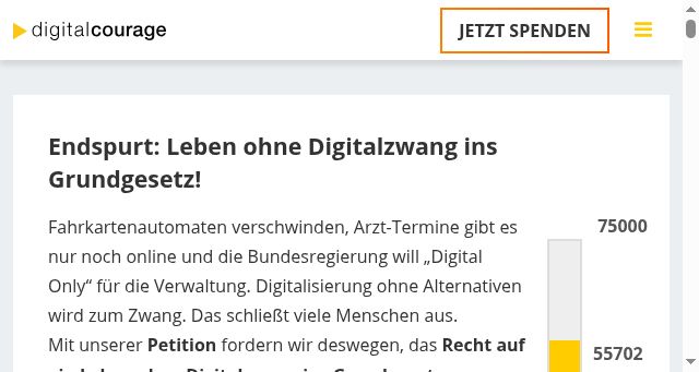 Screenshot of digitalcourage.de