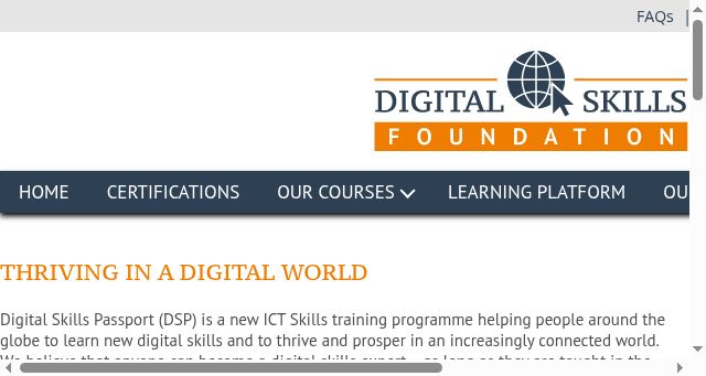 Screenshot of digitalskillsfoundation.org