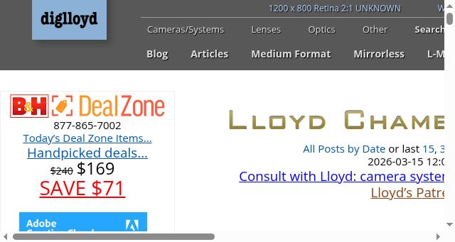 Screenshot of diglloyd.com