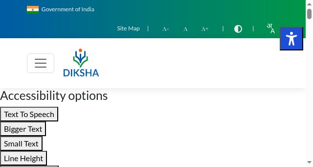 Screenshot of diksha.gov.in