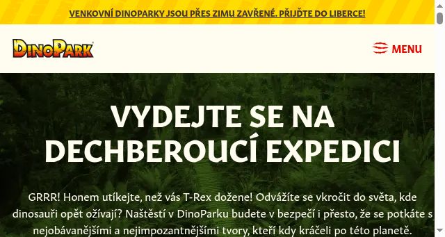 Screenshot of dinopark.cz