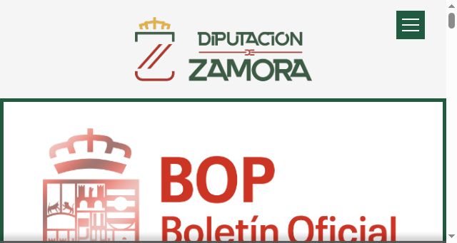 Screenshot of diputaciondezamora.es