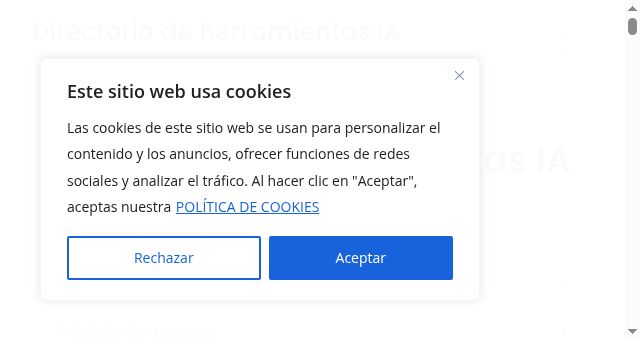 Screenshot of directoriodeherramientasia.online