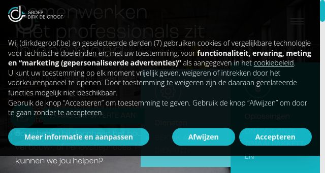 Screenshot of dirkdegroof.be