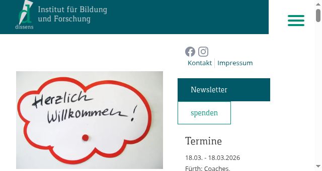 Screenshot of dissens.de