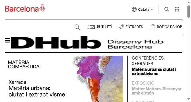 Screenshot of dissenyhub.barcelona
