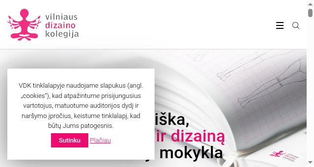 Screenshot of dizainokolegija.lt