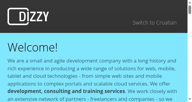 Screenshot of dizzy.hr